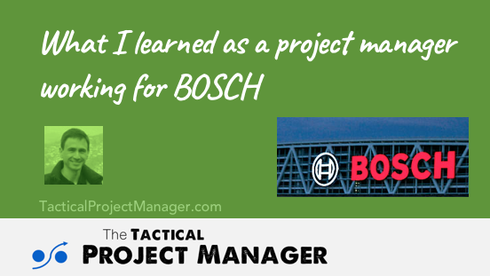 project manager bosch experiences