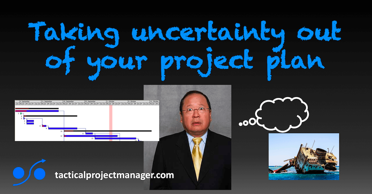 remove uncertainty in a project plan