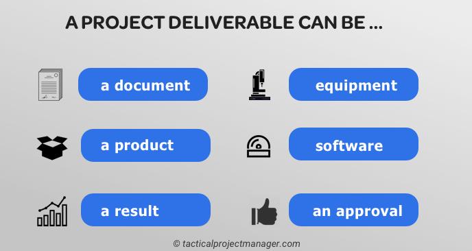 image of typical project deliverables