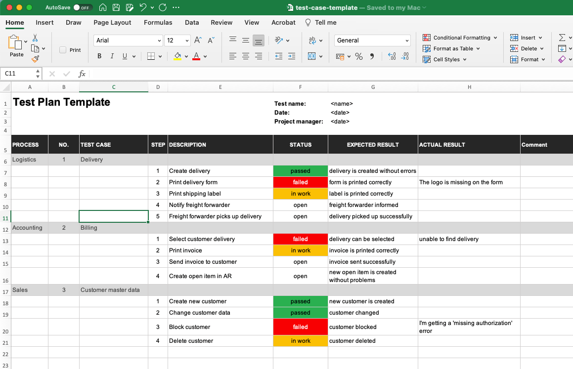 A Proven Test Plan Template for Software Testing (Excel)