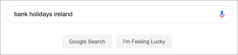 search bank holidays on Google