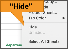 click to hide sheet