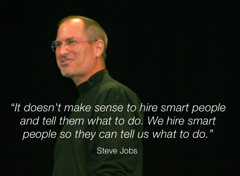 Steve Jobs quote on hiring excellent team members