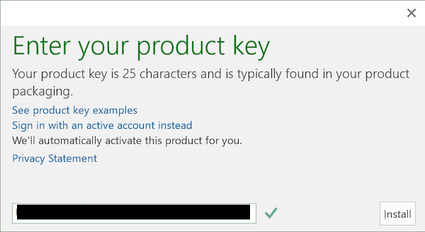 Entering the MS Project license key is necessary to run MS Project on a Mac
