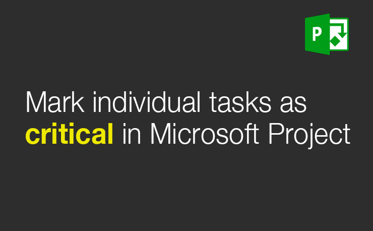 MS Project: mark tasks as critical - featured image