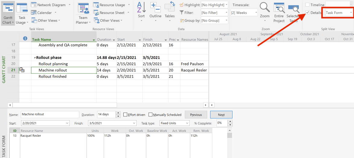 Overtime must be added via the Task Form in Microsoft Project