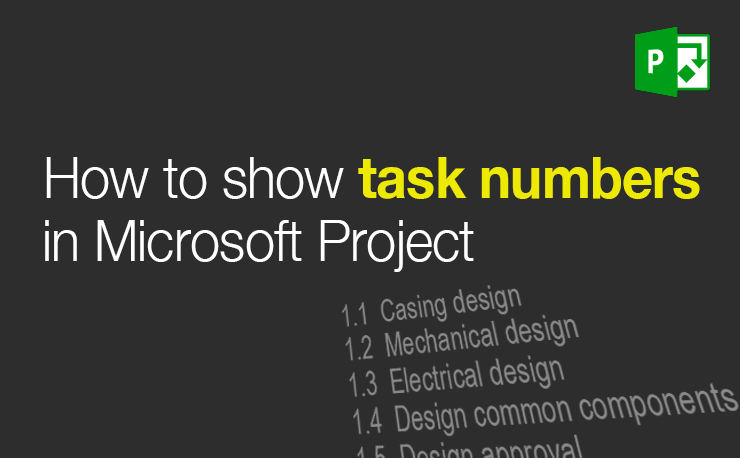 How to show task numbers in MS Project - featured image