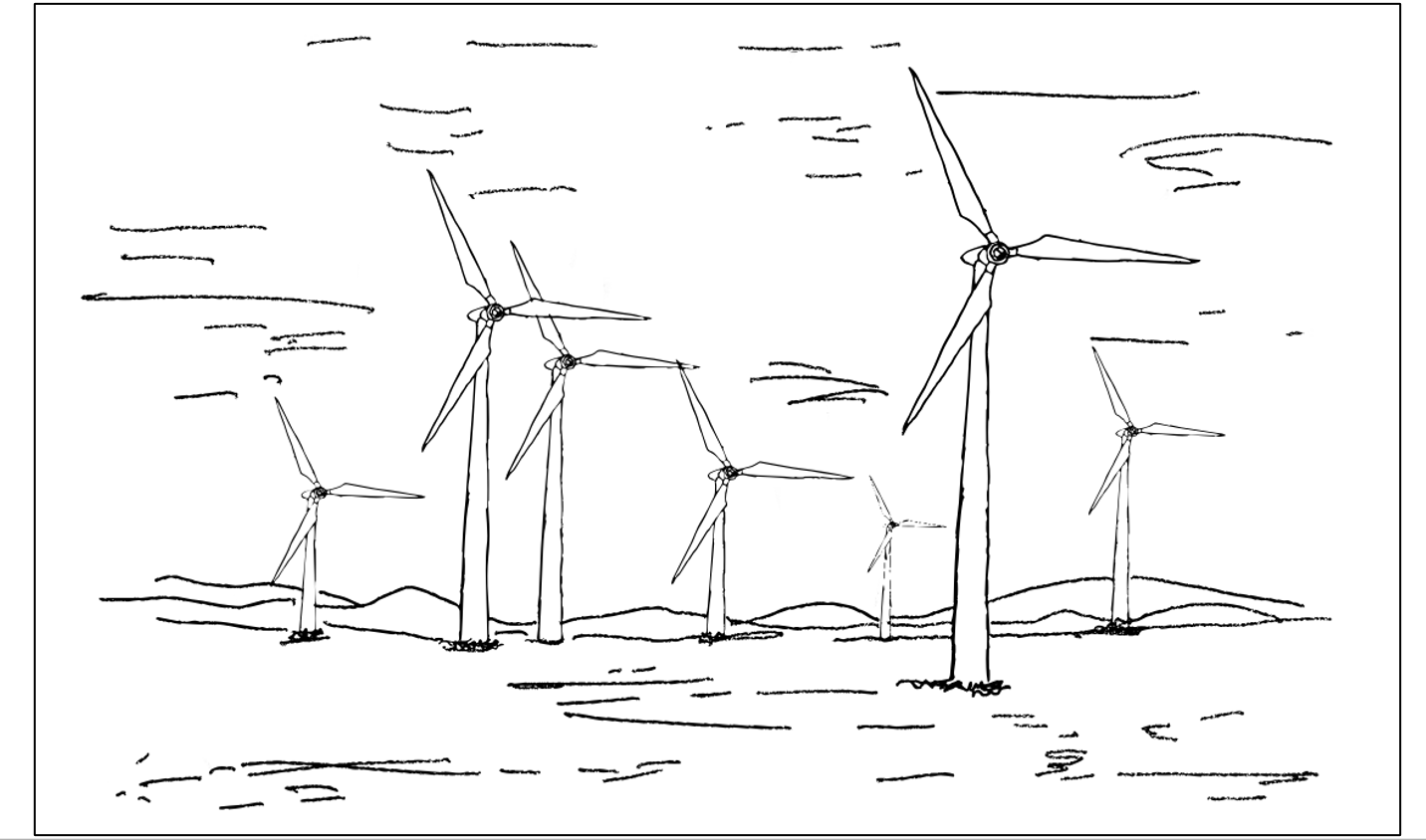 wind turbine coloring page