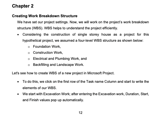 Sample page from Microsoft Project Guide to Earned Value Management (EVM)