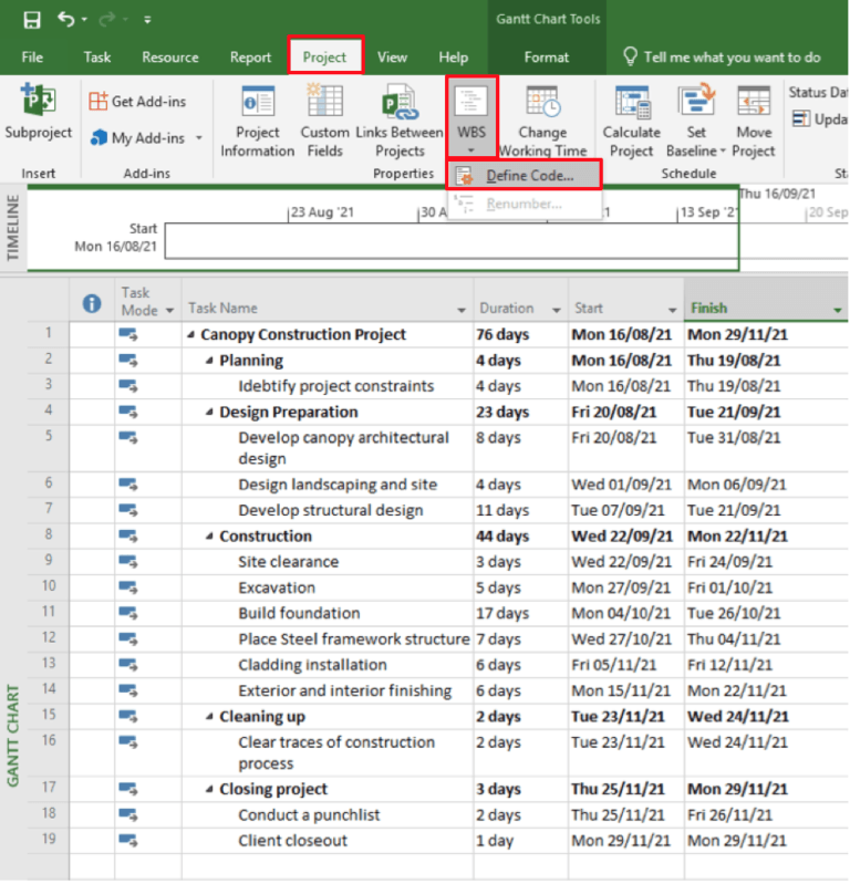 How To Use WBS Codes In Microsoft Project Tactical Project Manager