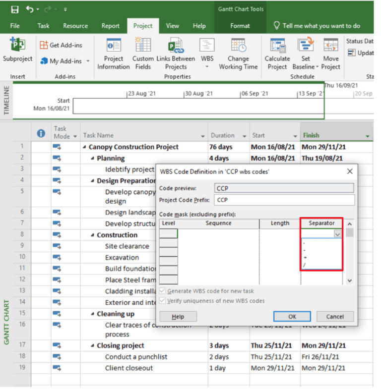 How to Use WBS Codes in Microsoft Project – Tactical Project Manager