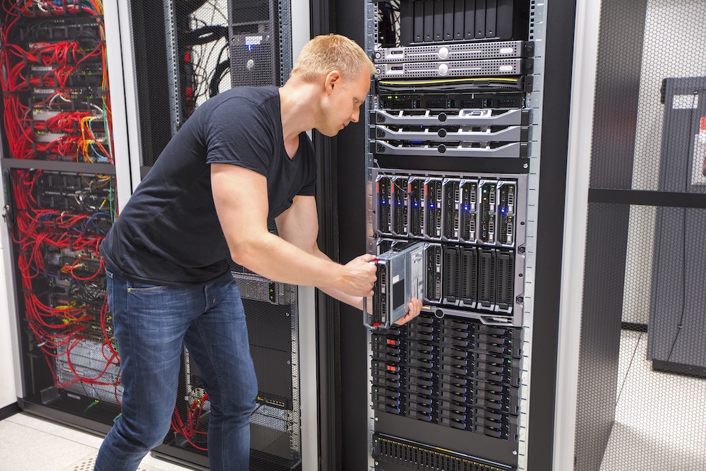 Network engineer managing a data center relocation