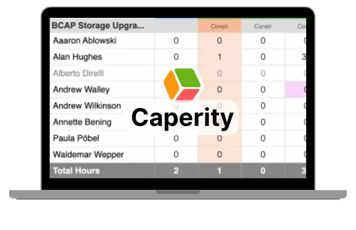 Link to Caperity, an easy-to-use tool for resource scheduling and forecasting
